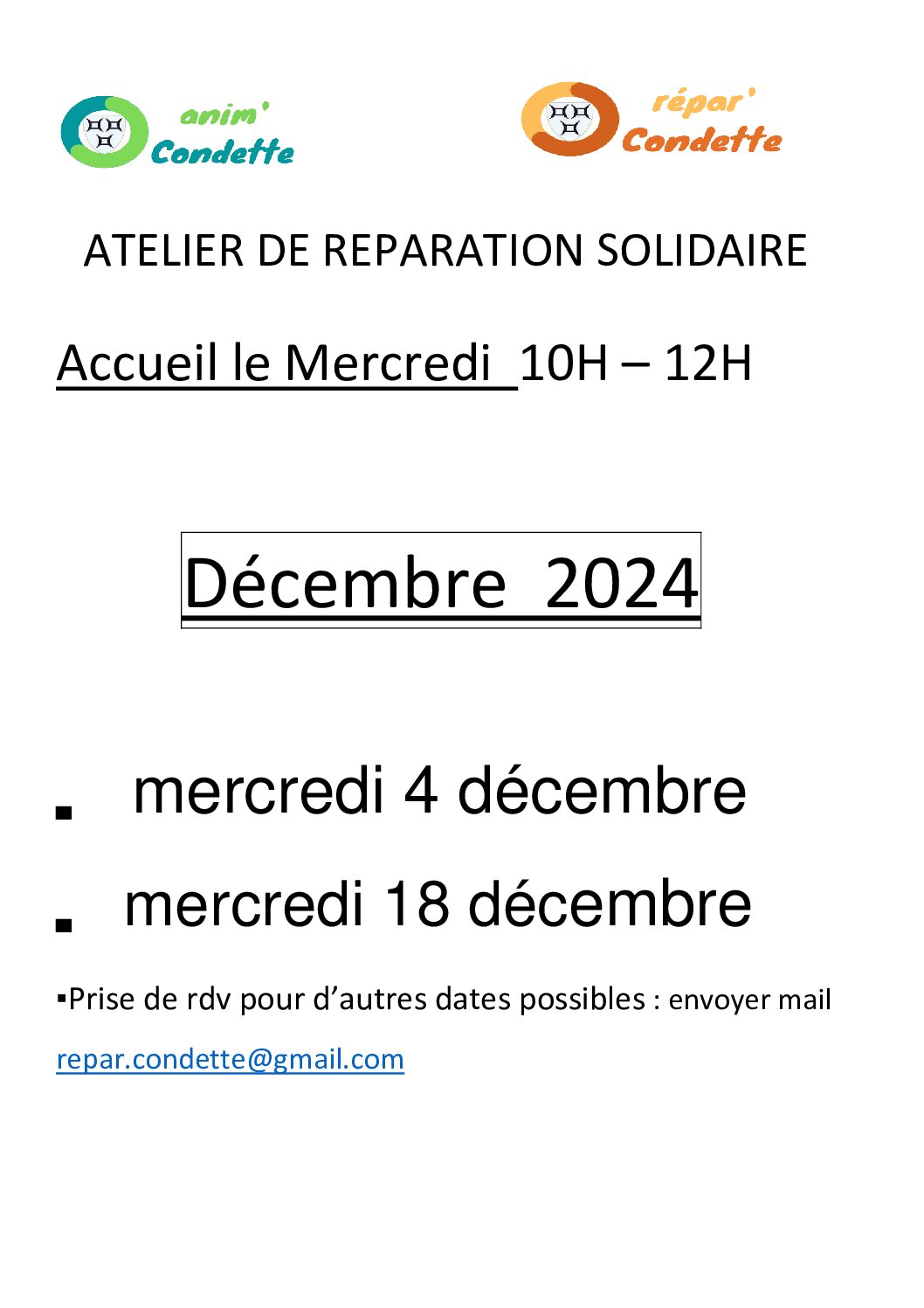 Atelier de réparation solidaire