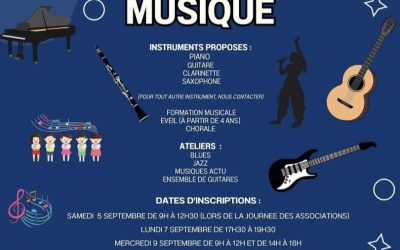 Inscriptions école de musique